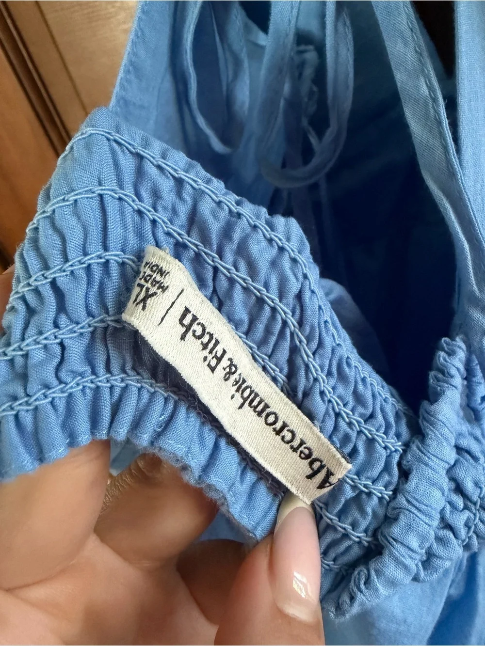 ABERCROMBIE & FITCH BRA FREE FLOWY TIE BACK MAXI DRESS